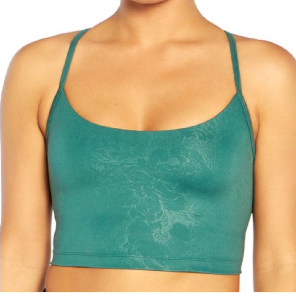 Marika Blue Spruce Wildflower Ivy Sports Bra, size M